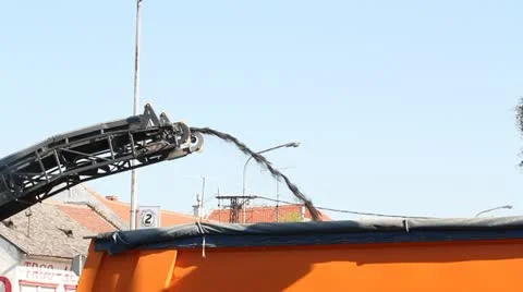 Machine road construction Video stock 12183763
