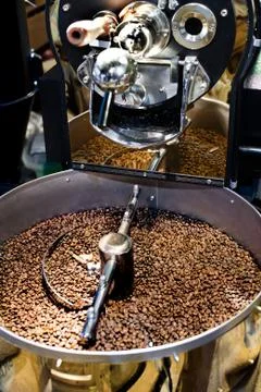 Machine for roast coffee beans Stock-Fotos
