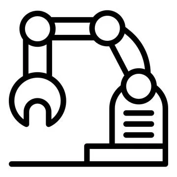 Machine robot icon outline vector. Industry factory Stock Illustration