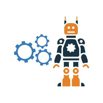 Machine, Robot icon. Simple editable vector graphics. Stock-Illustration