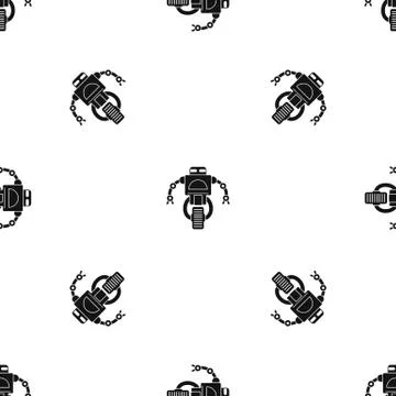 Machine robot pattern seamless black 스톡 일러스트