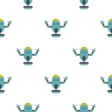 Machine robot pattern seamless イラスト素材