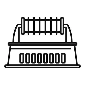 Machine roll thread icon outline vector. Factory cotton 스톡 일러스트