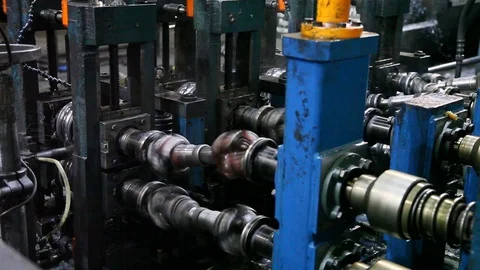 Machine Rotating Tools (Metal Factory Equipment) Stock Footage 126634556