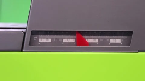 Machine Ruler Moving Stock Footage 340328358