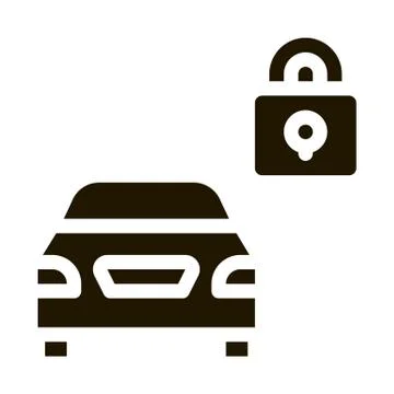 Machine Safe Closed Icon Vector Glyph Illustration Stock Illustration
