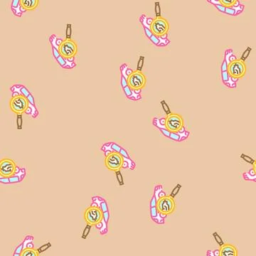 Machine search magnifying glass vector seamless pattern イラスト素材