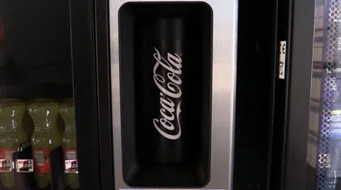 Machine serving a Coke Stock Footage 25787254