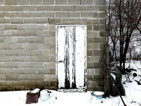 Machine Shop Door Foto stock