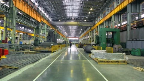 Machine shop of machine works indoors room Stock-Footage 100333363