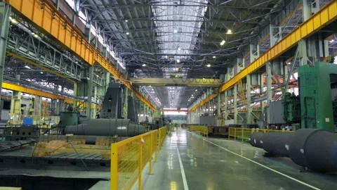 Machine shop of machine works indoors room Stock Footage 100333382