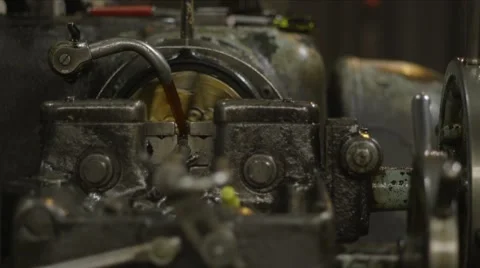 Machine Shop Threader Low Angle of Threading Head Stock Footage 40934493