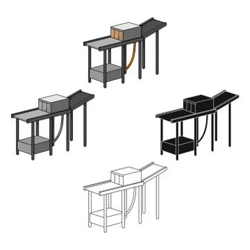 Machine, single icon in cartoon style.Machine, vector symbol stock illustration Stock Illustration