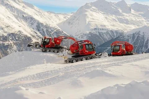 Machine for snow preparations Stock Photos