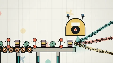 Machine Sorting Molecular Structures From Conveyor Belt Into Chemical Tanks 스톡 동영상 340866981