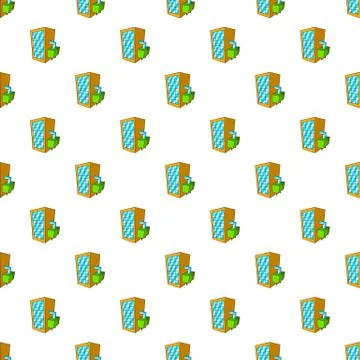 Machine spilling beer pattern, cartoon style Illustrazione stock
