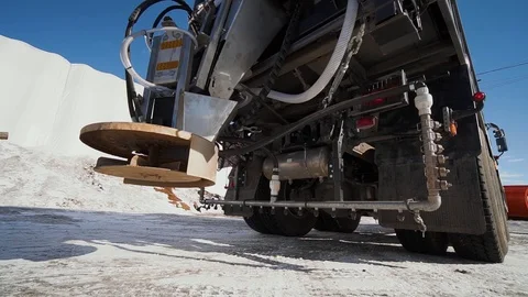 Machine for spreading sand on the roads Stock Footage 106009770