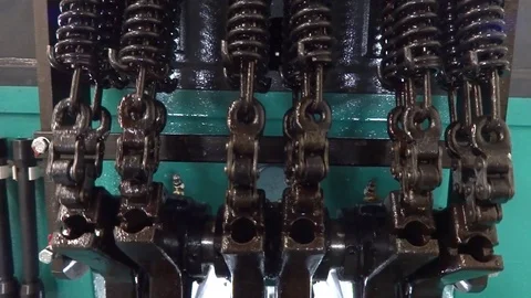 Machine spring in motion Stock Footage 107266508
