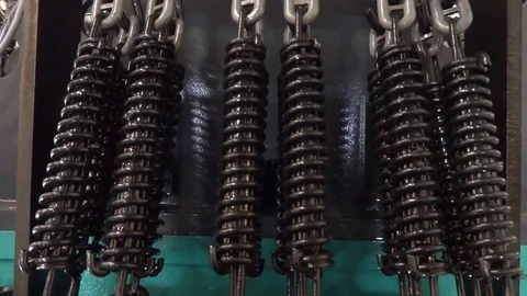 Machine spring in motion Stock Footage 107266509