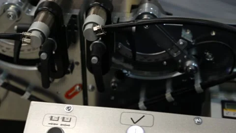 Machine for sticking window profiles Stock Footage 115038391