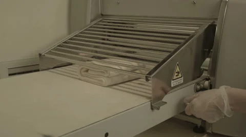 Machine stretch dough Stock Footage 42756263