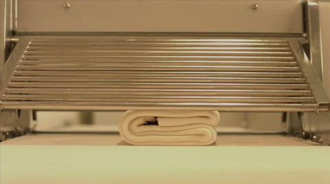 Machine stretch dough Stock Footage 42757019