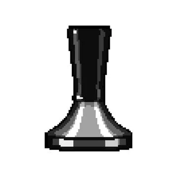 Machine tamper coffee pixel art vector illustration Stock Illustration