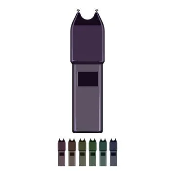 Machine taser gun cartoon vector graphic Stock Illustration