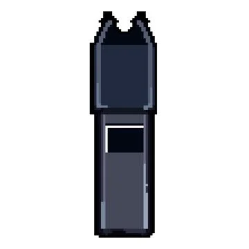 Machine taser gun pixel art vector illustration Stock Illustration