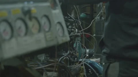 Machine technician are repair the machine in factory. Industrial plant engineer 스톡 동영상 235679437