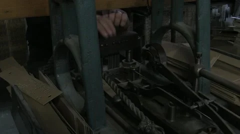 Machine, textil, factory, hands of worker Stock Footage 46296027