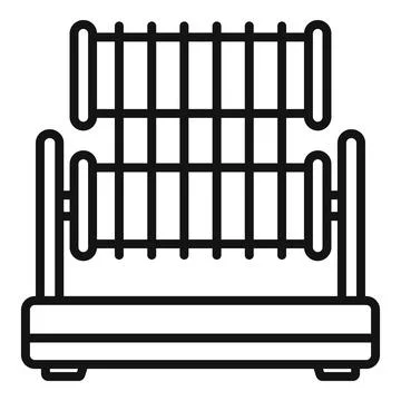 Machine thread icon outline vector. Factory cotton 스톡 일러스트