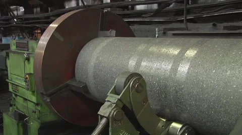 Machine tool. Fabric. Working process. Stock Footage 7730153