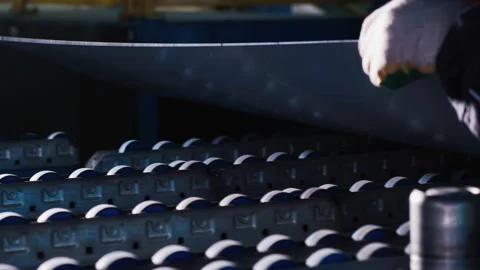 Machine Tool at Factory. Metal Rolling. Production of Steel. Cutting Metal Stock Footage 211609191