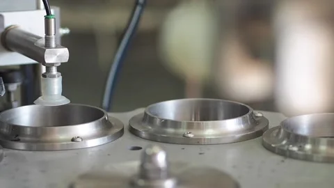 Machine tool in production close-up Video stock 130827321