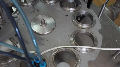 Machine tool in production close-up Video stock 130827497