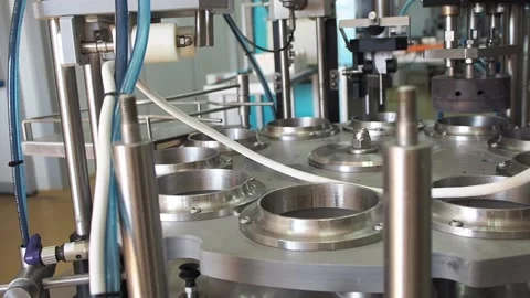 Machine tool in production close-up Stock-Footage 130827522
