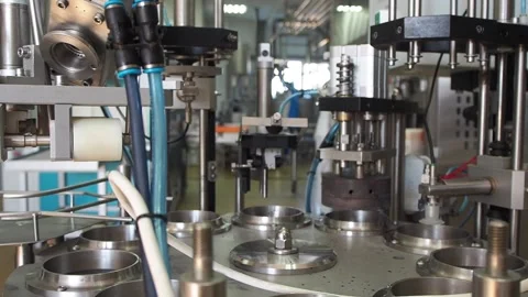 Machine tool in production close-up Video stock 130827762