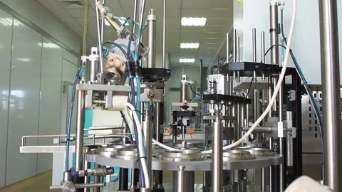 Machine tool in production close-up Video stock 130828271