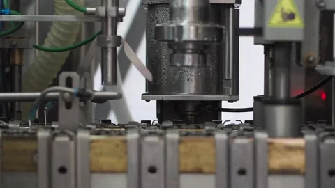 Machine tool in production close-up Video stock 130828298
