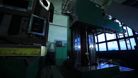 Machine tool working Stock Footage 76595044