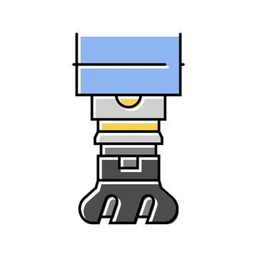 Machine tooling mechanical engineer color icon vector illustration Stock Illustration