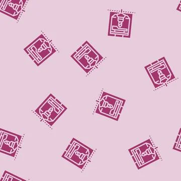 Machine tooling mechanical engineer glyph vector seamless pattern Illustrazione stock