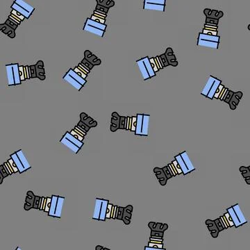 Machine tooling mechanical engineer vector seamless pattern Illustrazione stock