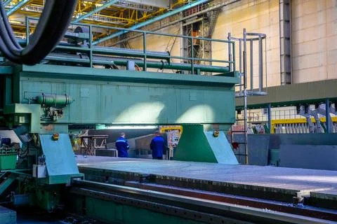 Machine tools in the aviation industry. Stock Photos