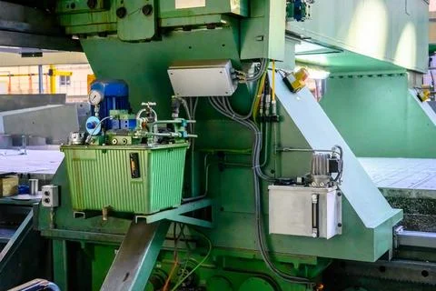 Machine tools in the aviation industry. Stock Photos