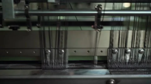 Machine tools synchronize for high quality production. Technician adjusts  Stock Footage 321889213