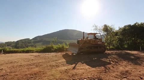 Machine on the track Stock Footage 54801147