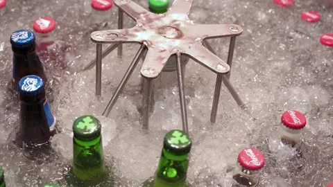 The machine used to make beer or soft drink slushies Stock Footage 320114834