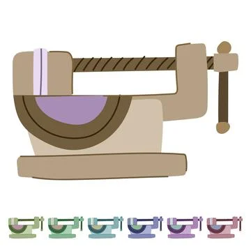 Machine vice tool holding object for workshop tasks graphic Stock Illustration